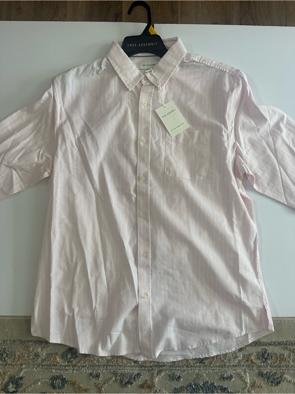 Men's Light Pink Button-Down Shirt